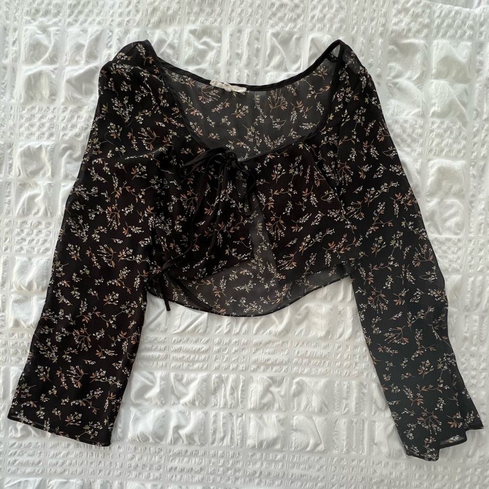 Floral chiffon top